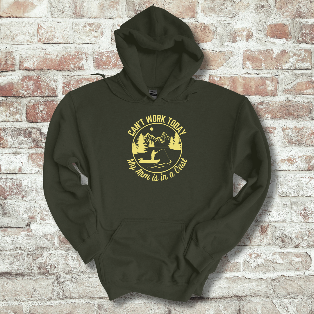 This is image of Can't Work Today Long-Sleeve Hoodie version 3