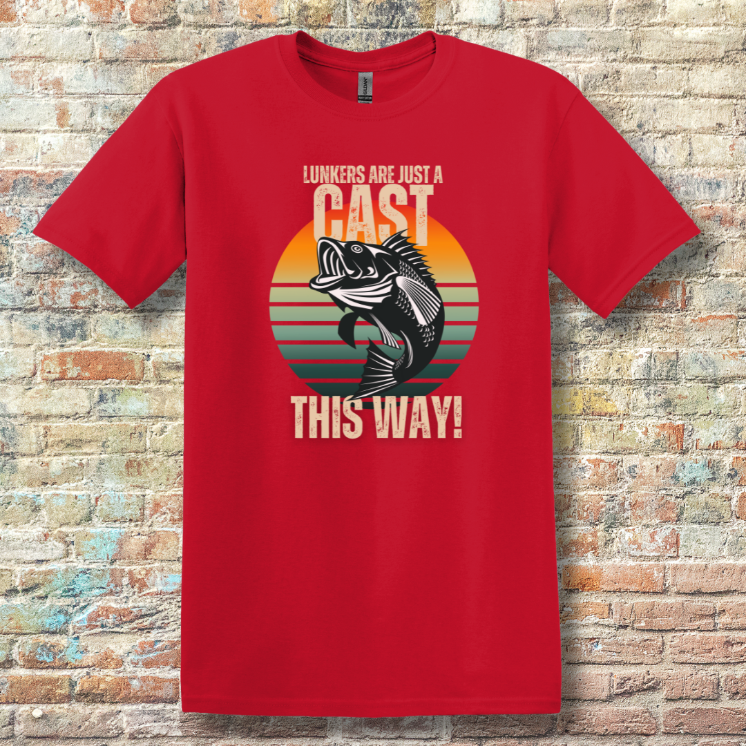 This is image of Lunkers are Just a Cast This Way T-Shirt version 7