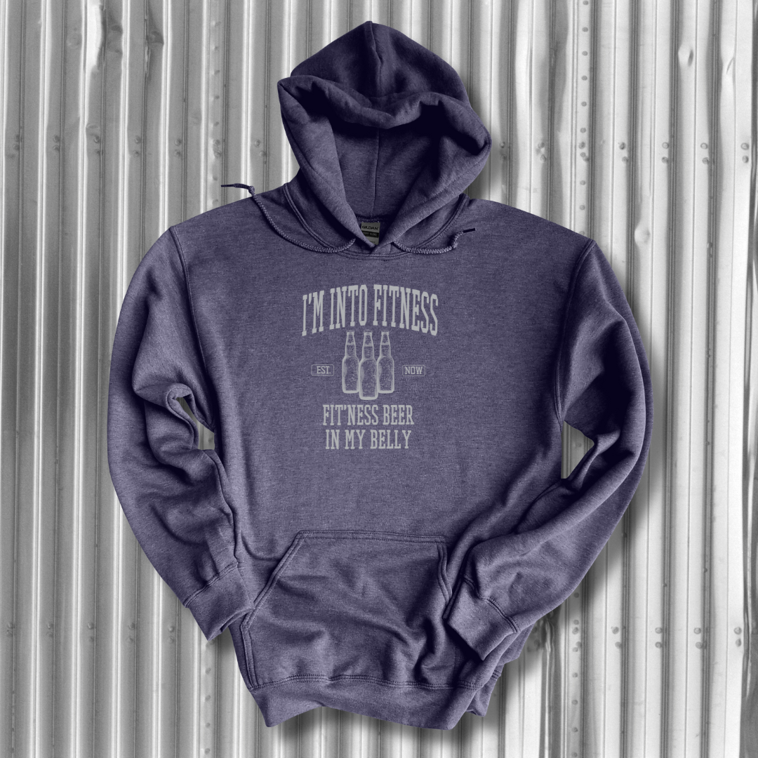This is image of I'm Into Fitness Beer Long-Sleeve Hoodie version 3