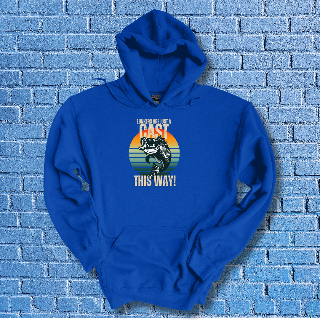 This is image of Lunkers are Just a Cast This Way Long-Sleeve Hoodie version 5