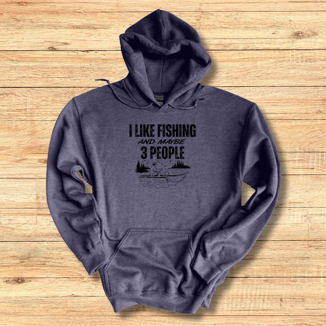This is image of I Like Fishing Long-Sleeve Hoodie version 3