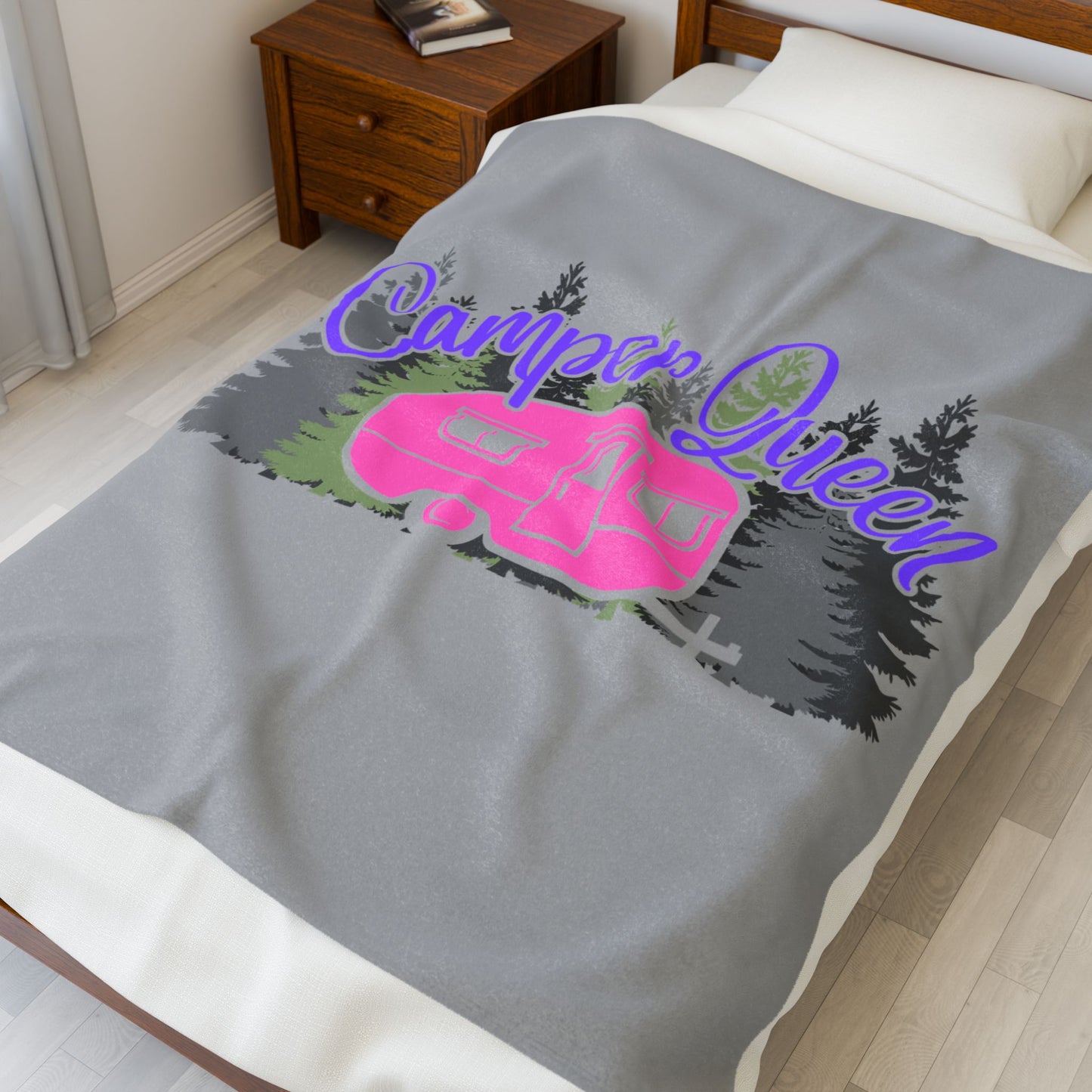 Velveteen Plush Blanket - Camper Queen