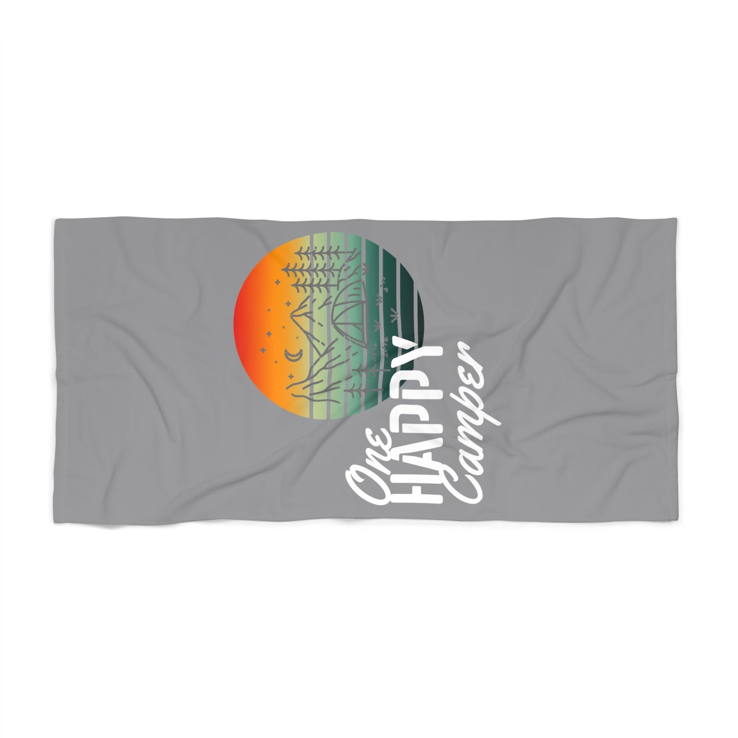 Oak Grove Expressions Beach Towel Big Size | One Happy Camper