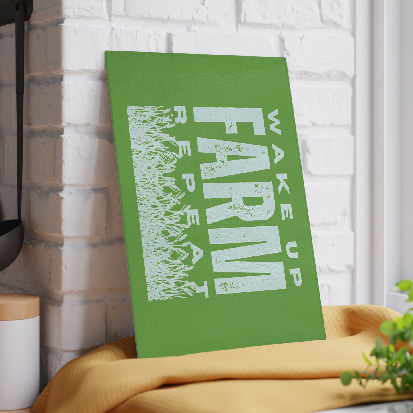 Glass Cutting Board - Wake Up Farm Repeat