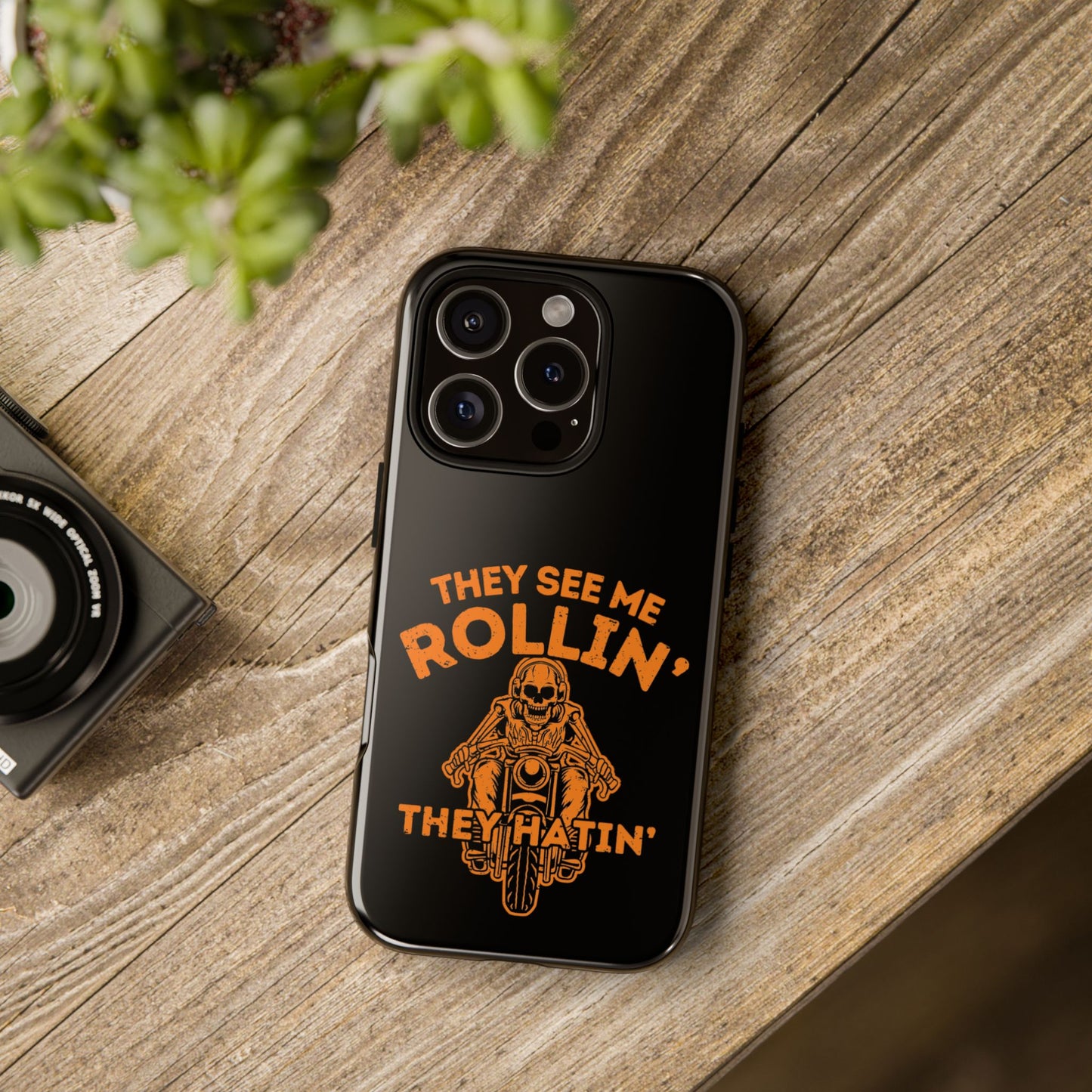 Cell Phone Case | They See Me Rollin They Hatin Motorcycle | For iPhone, Samsung Galaxy, and Google Pixel