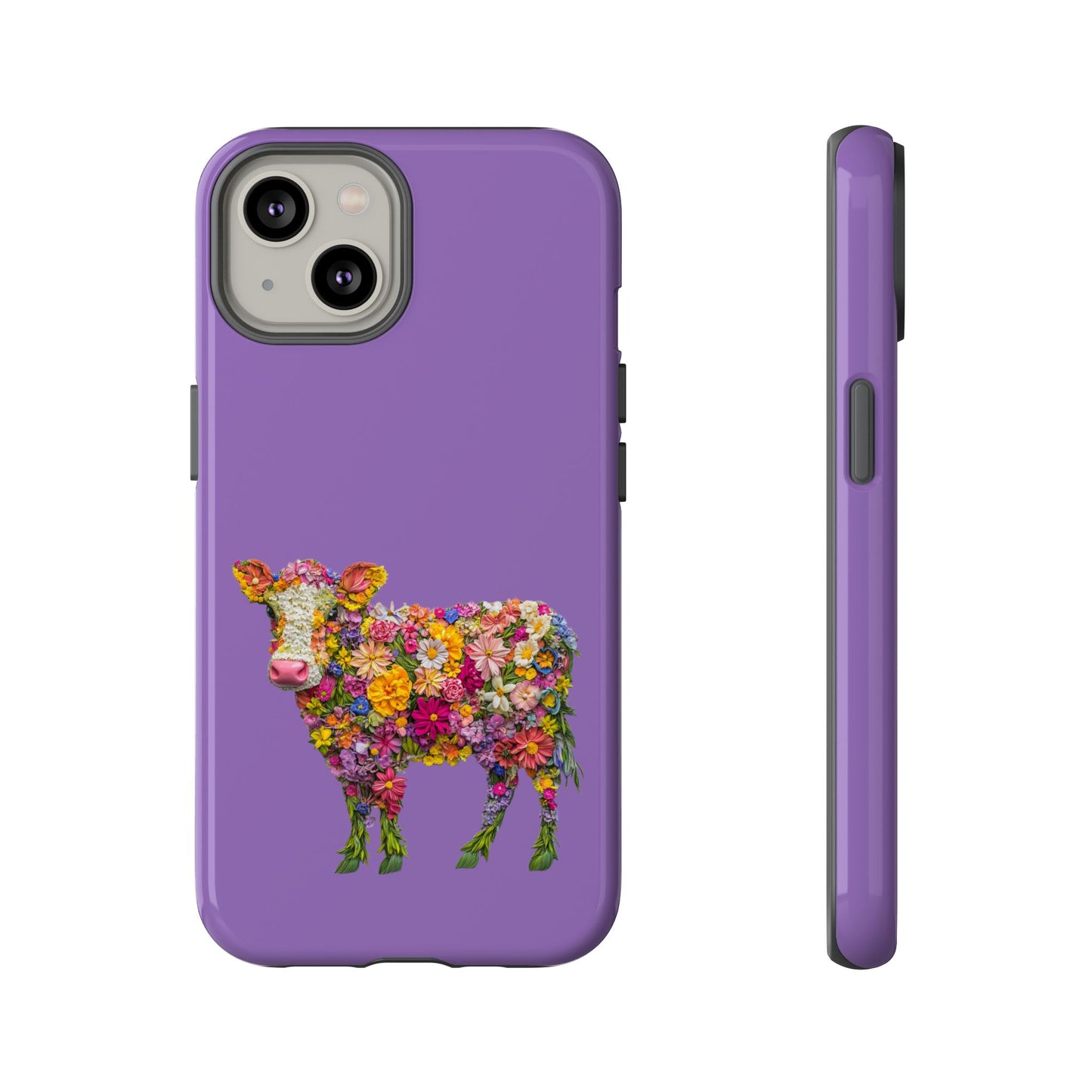 Cell Phone Case | Floral Cow | For iPhone, Samsung Galaxy, and Google Pixel