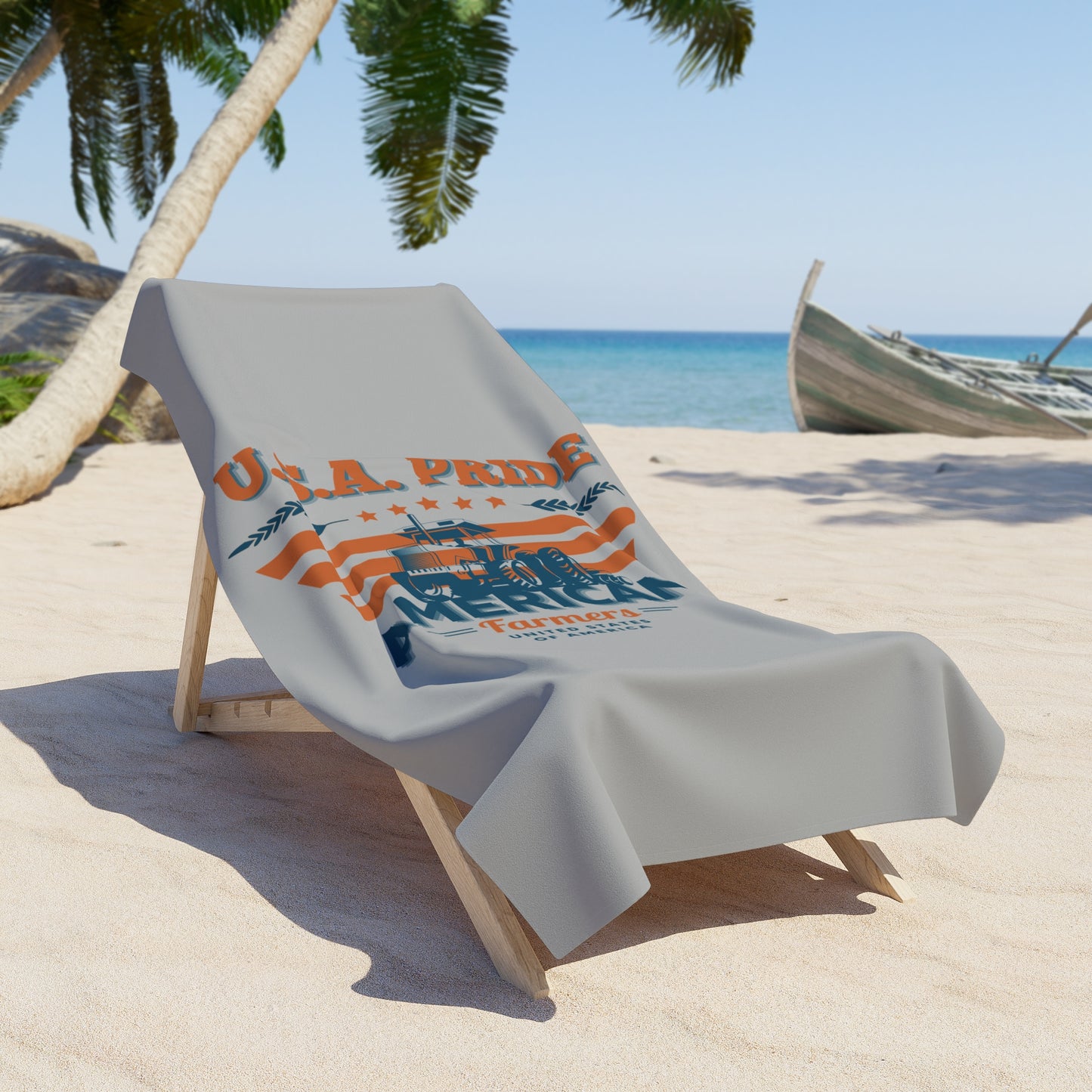 Oak Grove Expressions Beach Towel Big Size | USA Pride American Farmers