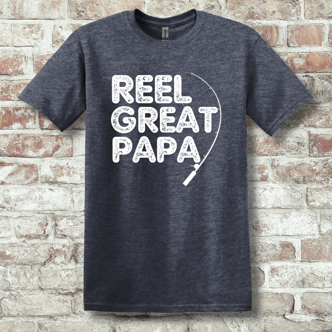 This is image of Reel Great Papa T-Shirt version 5