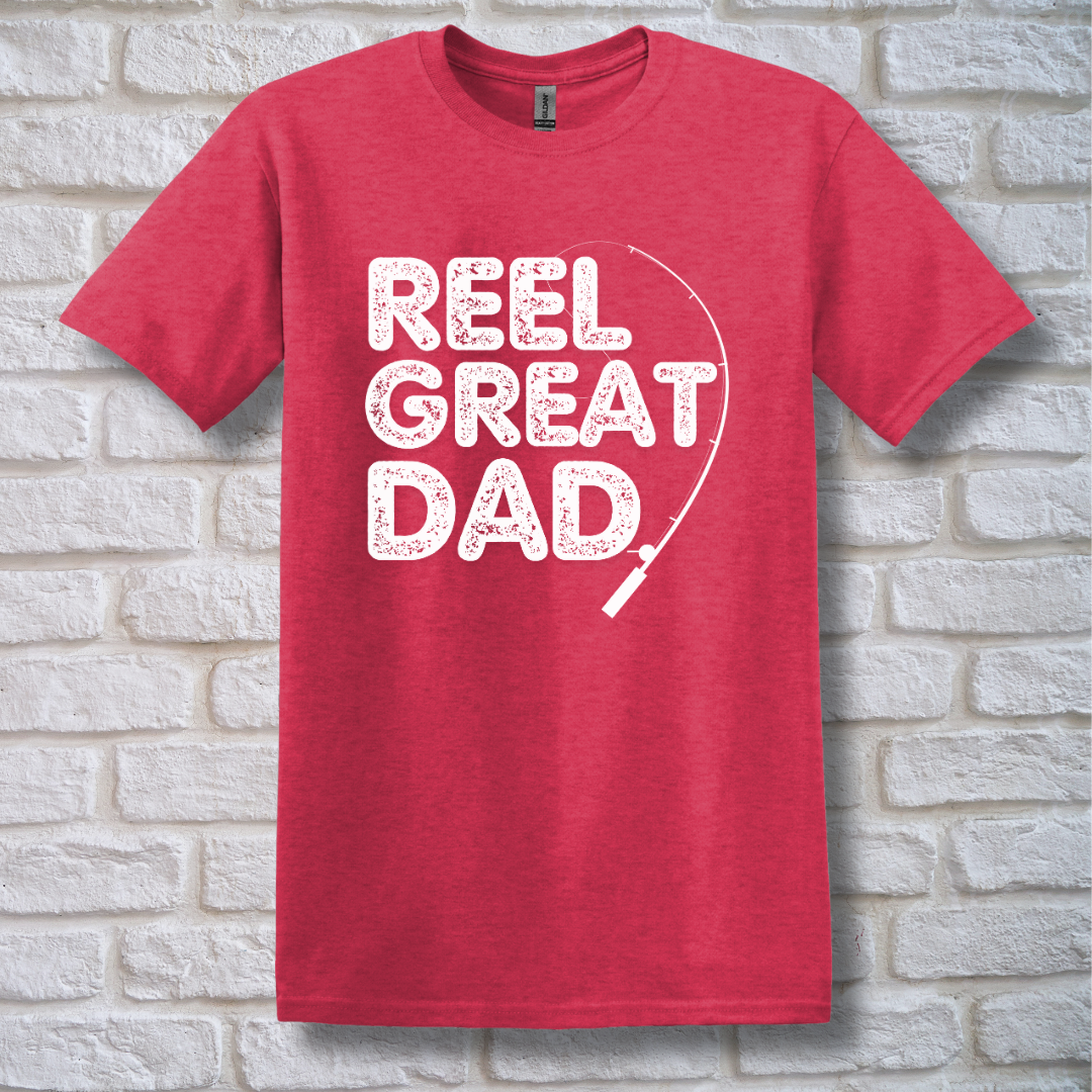 This is image of Reel Great Dad T-Shirt version 4