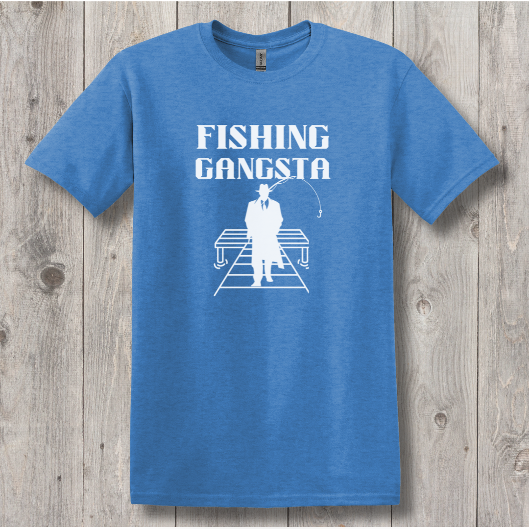 This is image of Fishing Gangsta T-Shirt version 4
