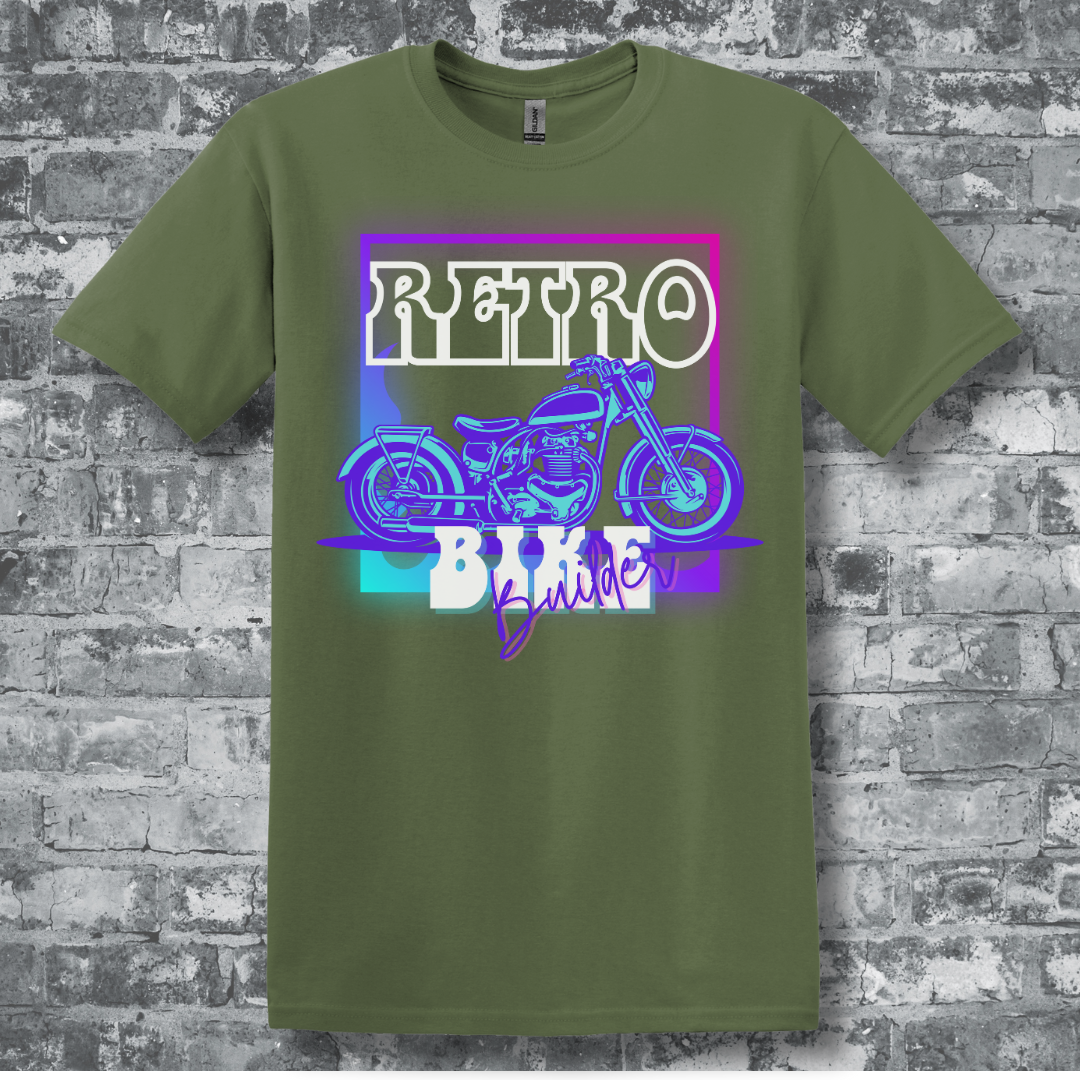 This is image of Retro Bike Builder T-Shirt version 4