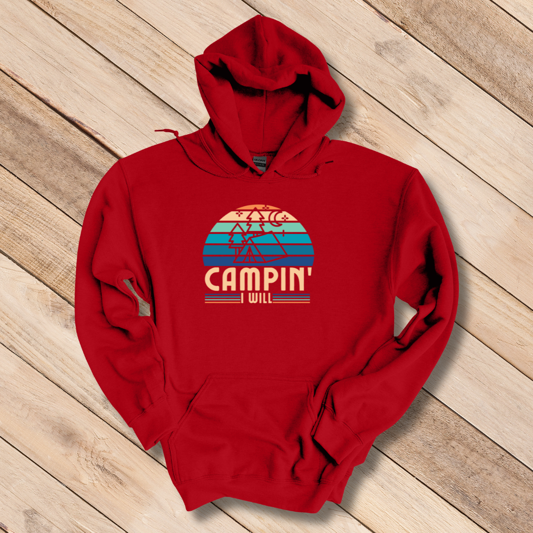 This is image of Campin I Will Long-Sleeve Hoodie version 5