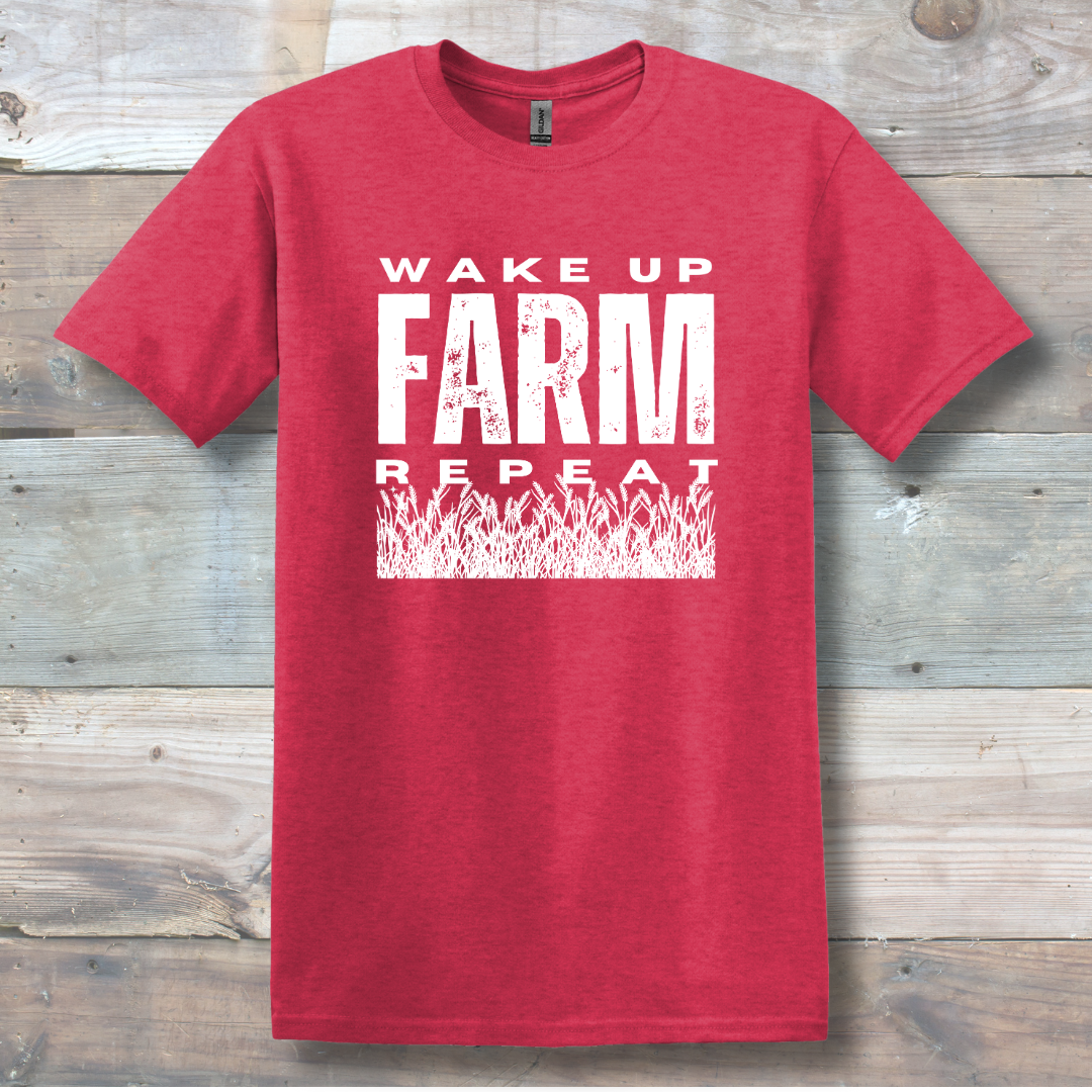 This is image of Wake Up Farm Repeat T-Shirt version 5