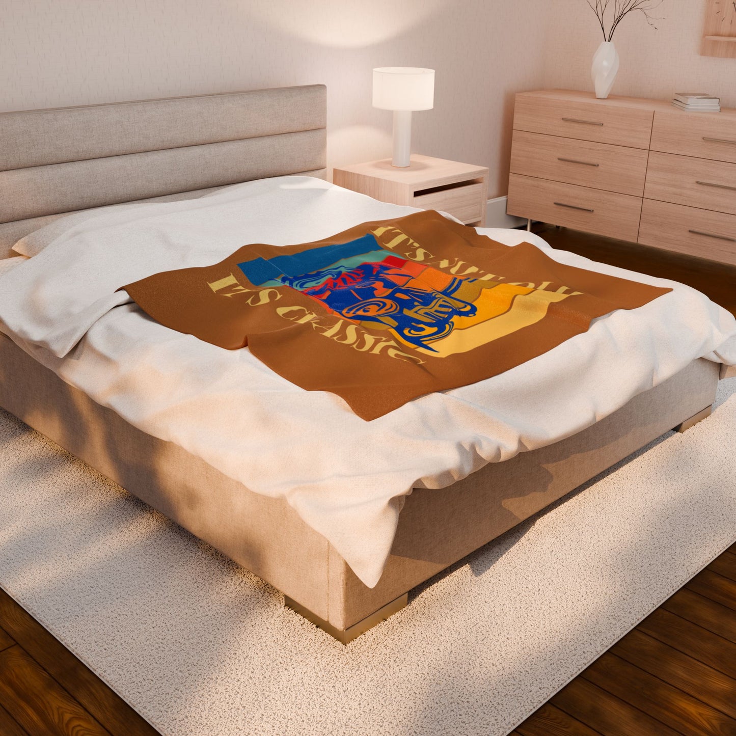 Velveteen Plush Blanket - It's Not Old It's Classic