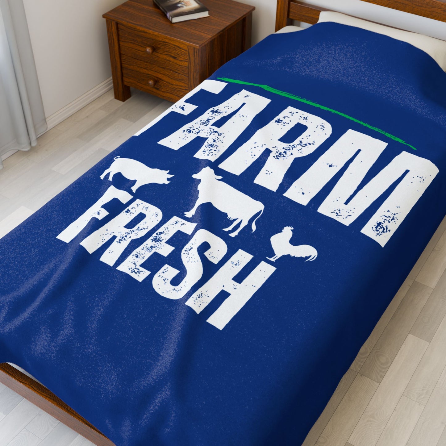 Velveteen Plush Blanket - Farm Fresh