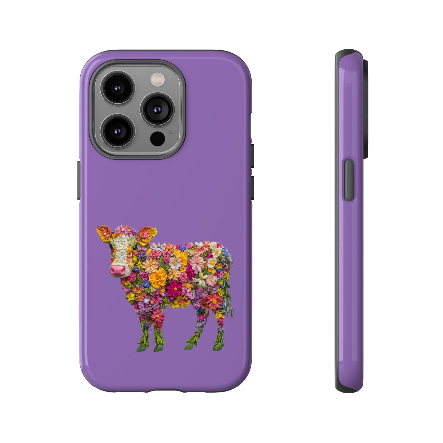 Cell Phone Case | Floral Cow | For iPhone, Samsung Galaxy, and Google Pixel