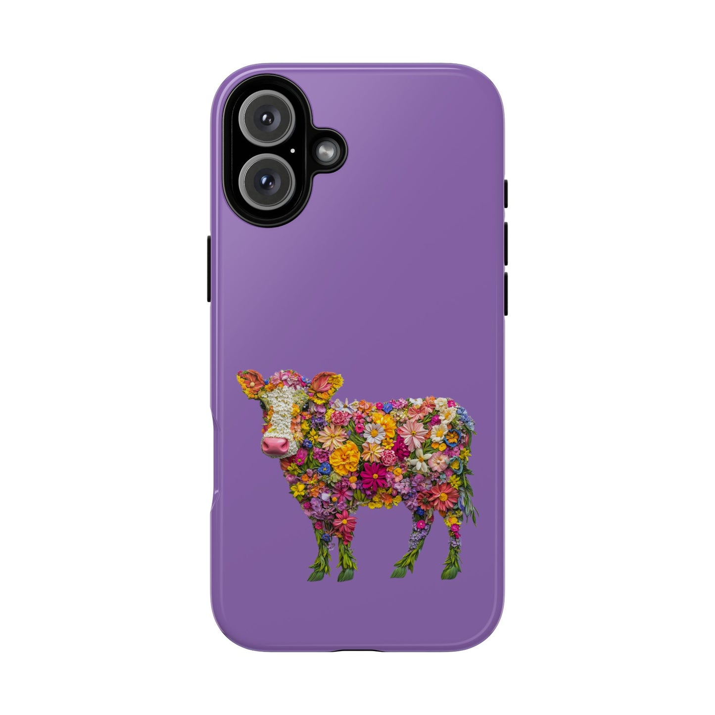 Cell Phone Case | Floral Cow | For iPhone, Samsung Galaxy, and Google Pixel