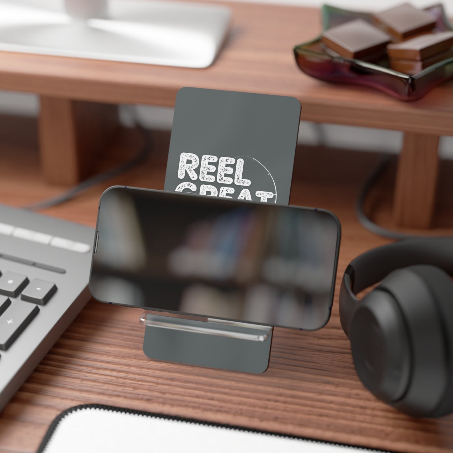 Reel Great Papa, Cell Phone Stand for Desk or Nightstand