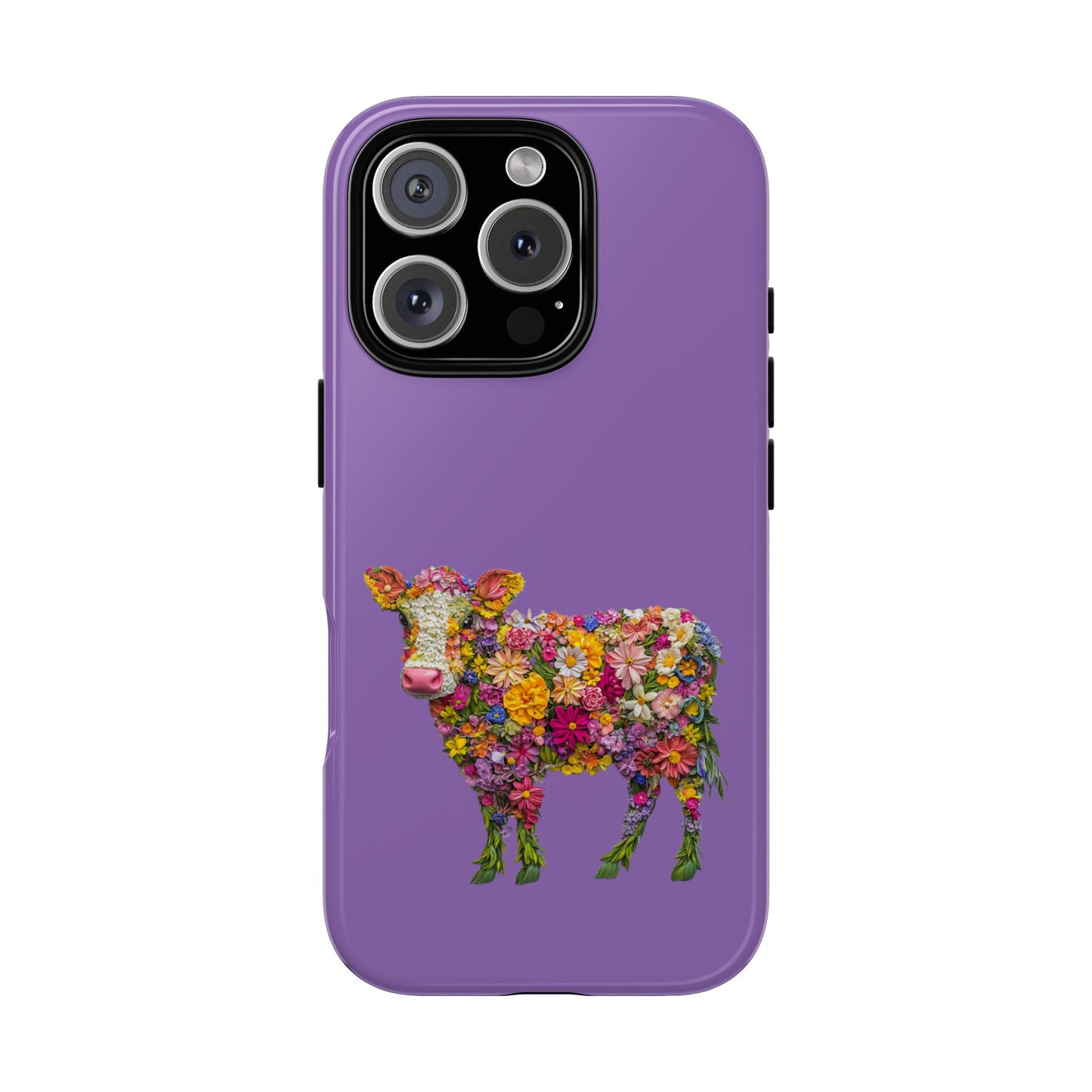 Cell Phone Case | Floral Cow | For iPhone, Samsung Galaxy, and Google Pixel