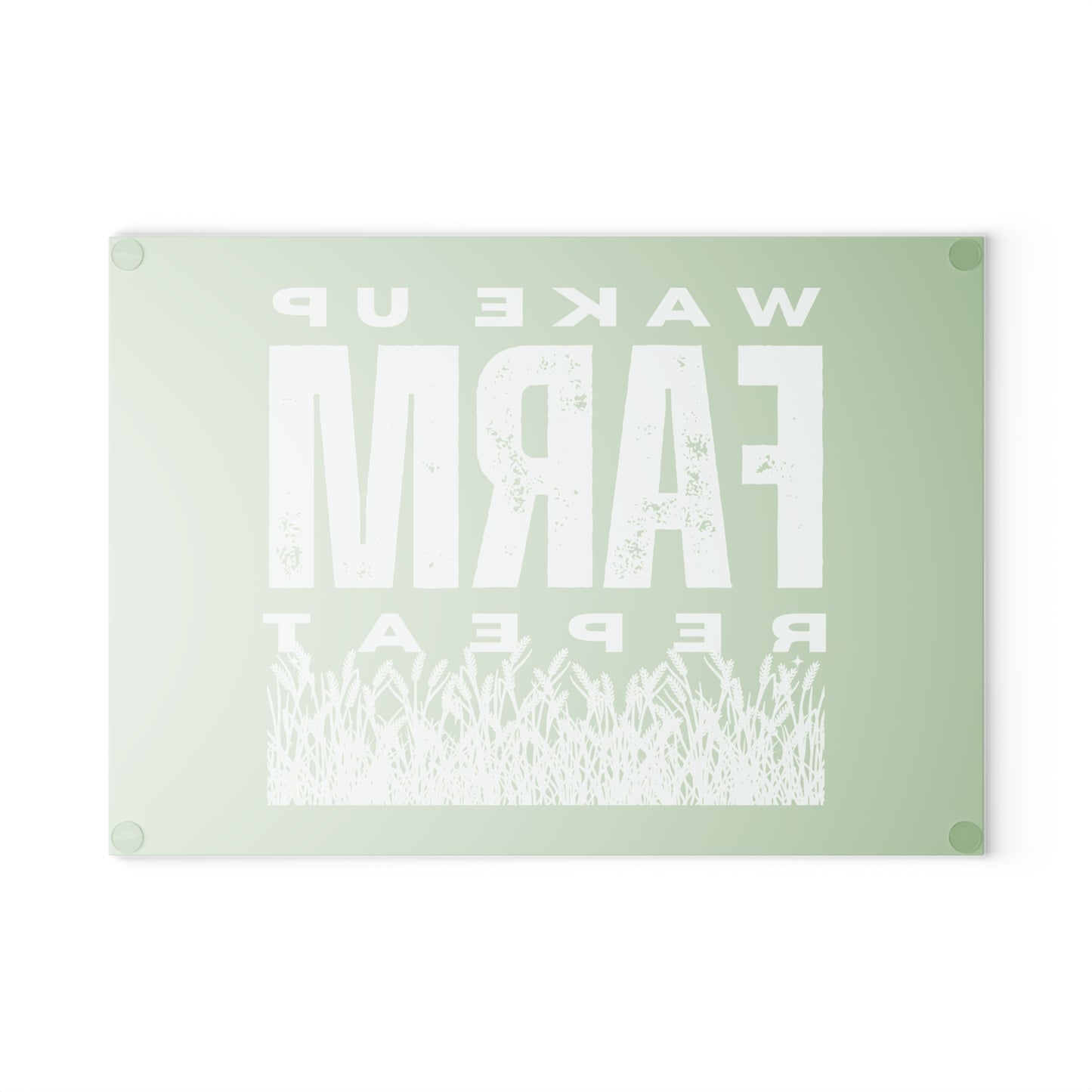 Glass Cutting Board - Wake Up Farm Repeat