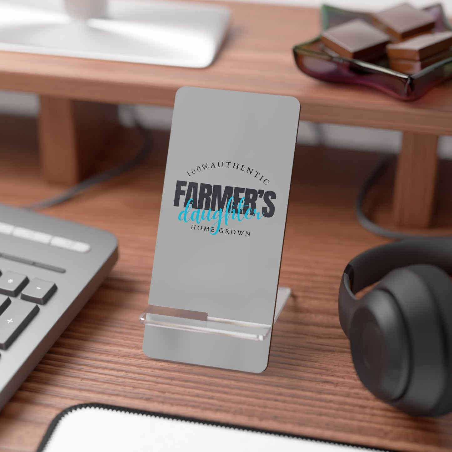 Farmer's Daughter, Cell Phone Stand for Desk or Nightstand
