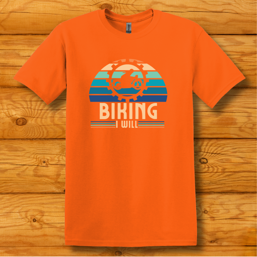 This is image of Biking I Will T-Shirt version 5