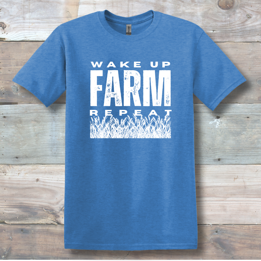This is image of Wake Up Farm Repeat T-Shirt version 4