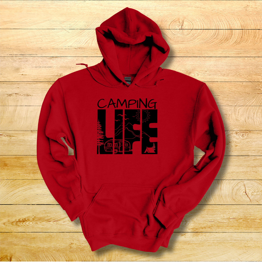 This is image of Camping Life Long-Sleeve Hoodie version 6