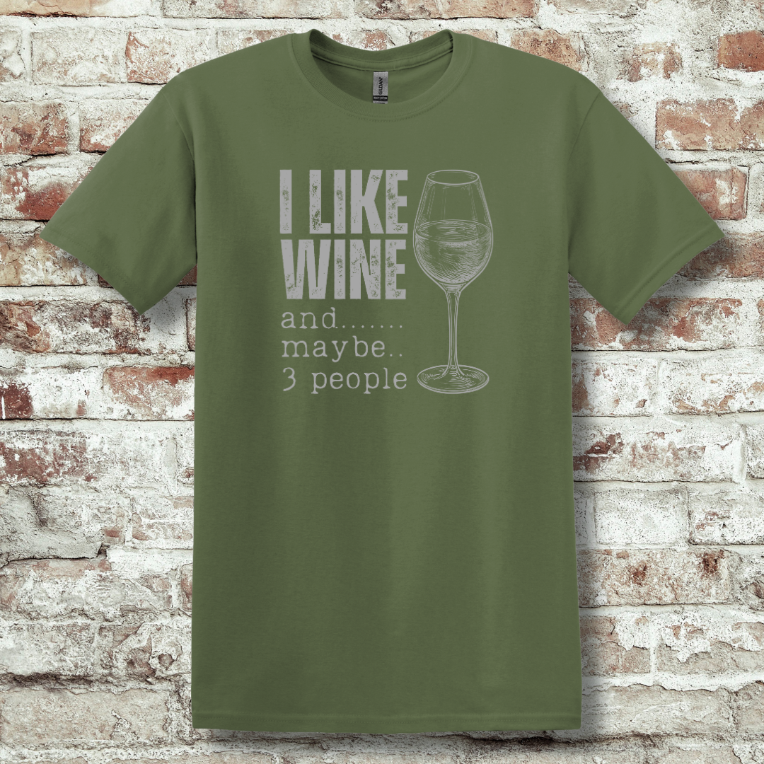 This is image of I Like Wine T-Shirt version 5