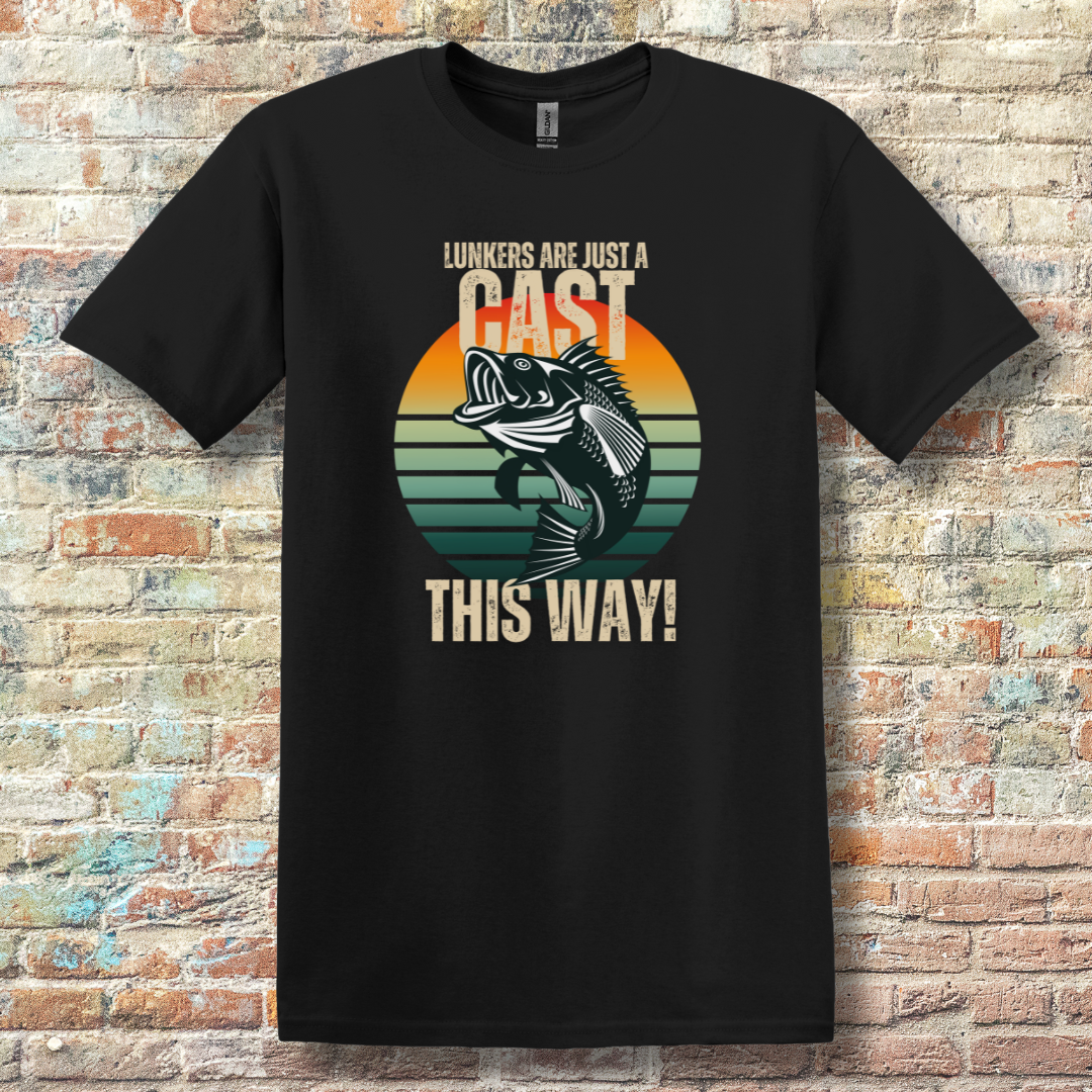 This is image of Lunkers are Just a Cast This Way T-Shirt version 2