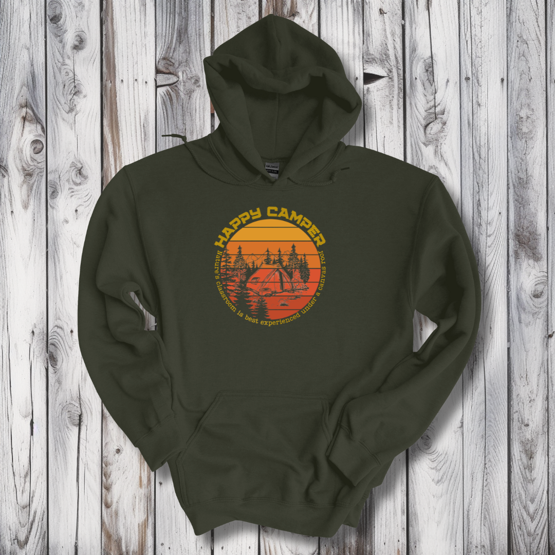 This is image of Happy Camper Long-Sleeve Hoodie version 5