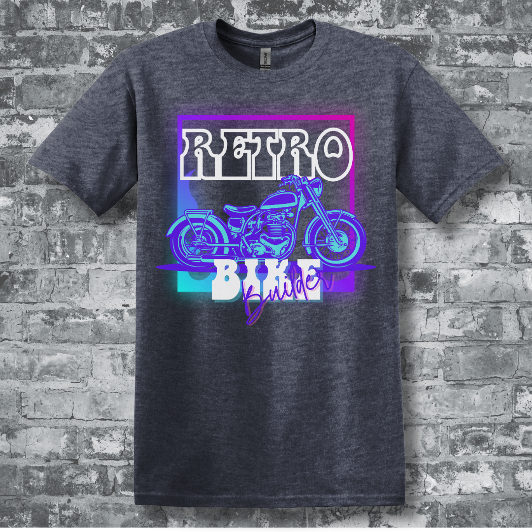 This is image of Retro Bike Builder T-Shirt version 5