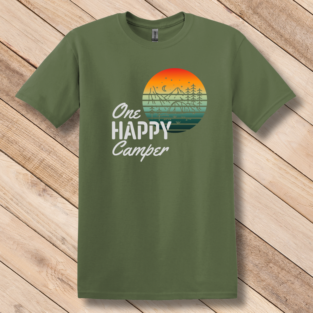 This is image of One Happy Camper T-Shirt version 6