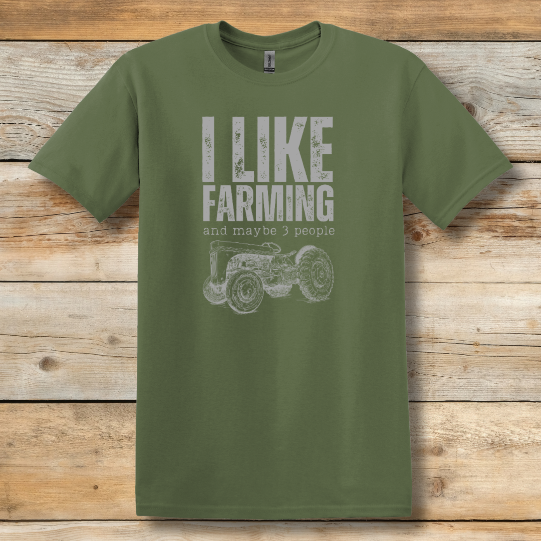 This is image of I Like Farming, Tractor Version, T-Shirt version 11
