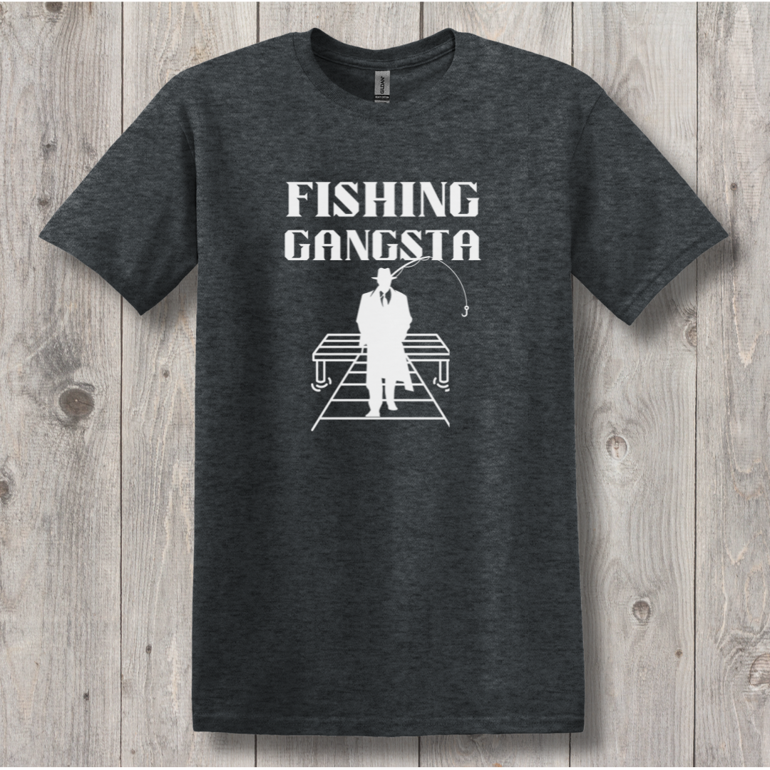 This is image of Fishing Gangsta T-Shirt version 5