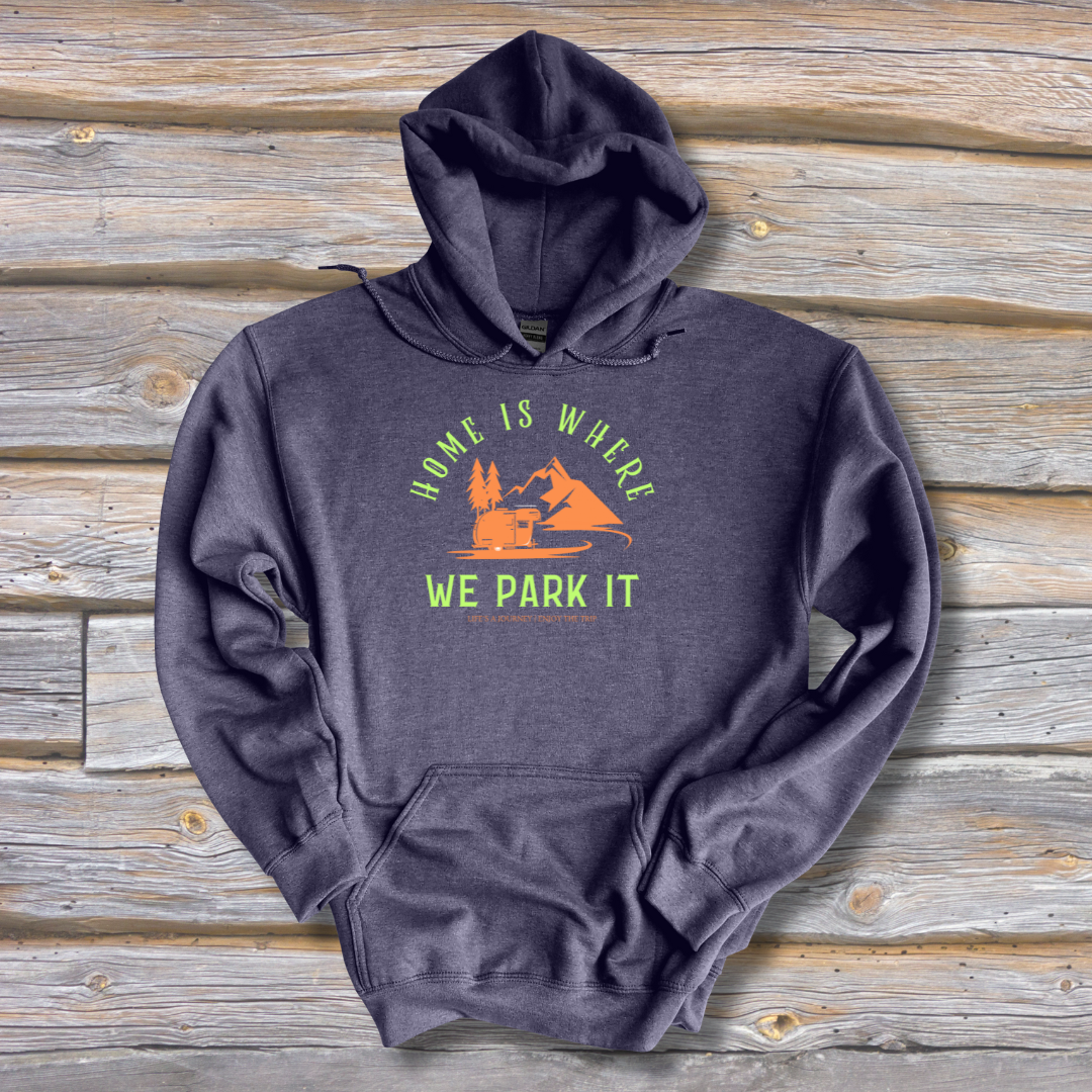 This is image of Home is Where We Park It Long-Sleeve Hoodie version 5