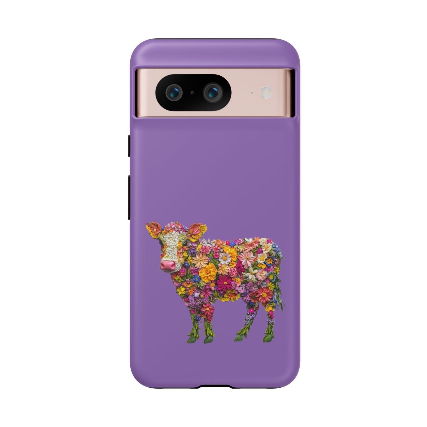 Cell Phone Case | Floral Cow | For iPhone, Samsung Galaxy, and Google Pixel