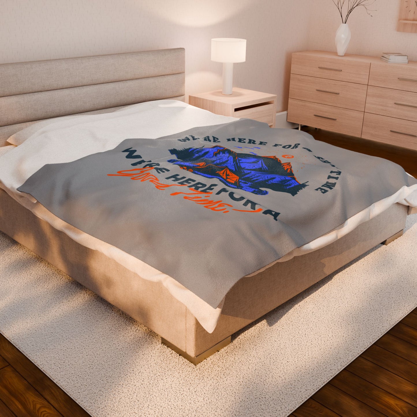 Velveteen Plush Blanket - We're Here for a Short Time
