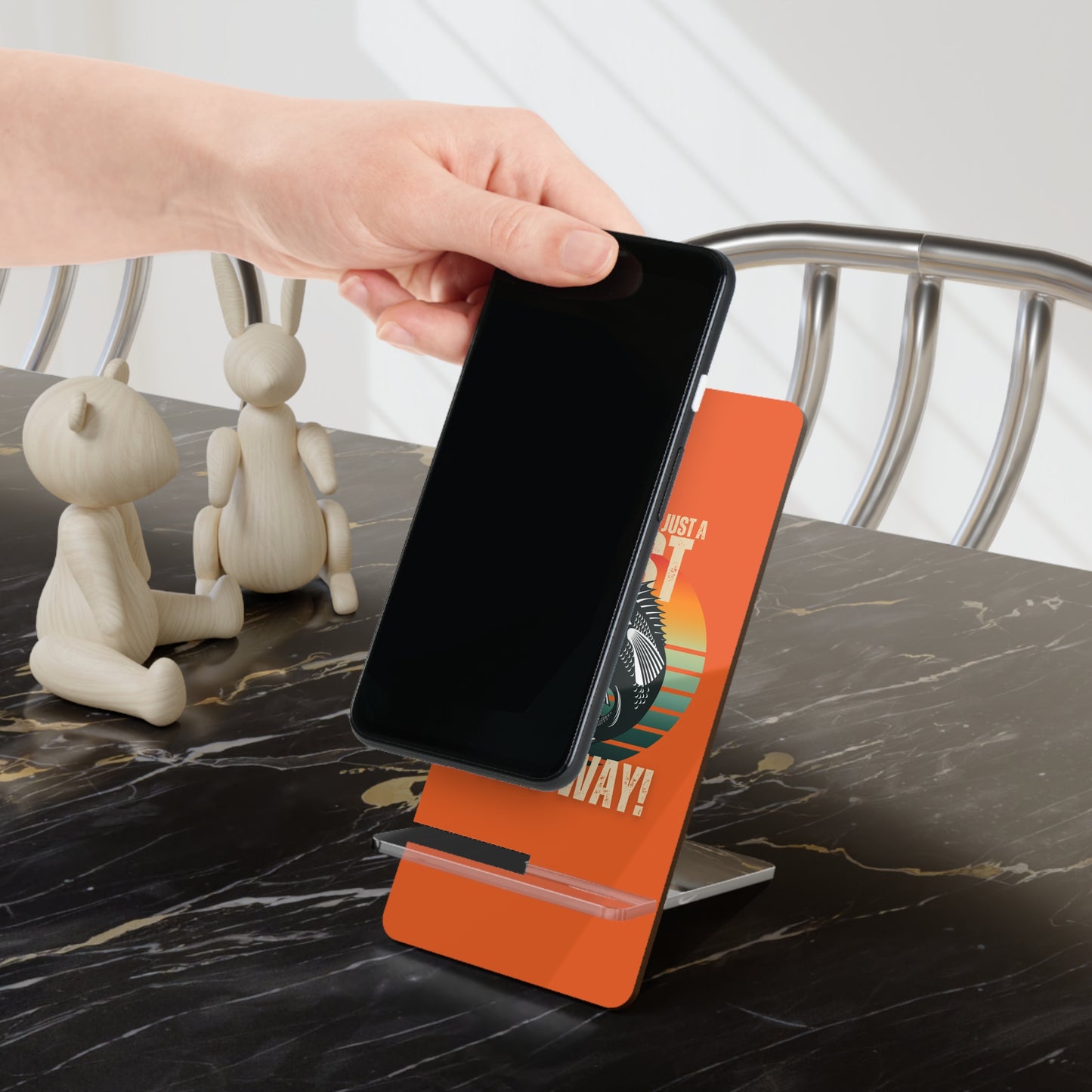 Lunkers Are Just a Cast This Way, Cell Phone Stand for Desk or Nightstand