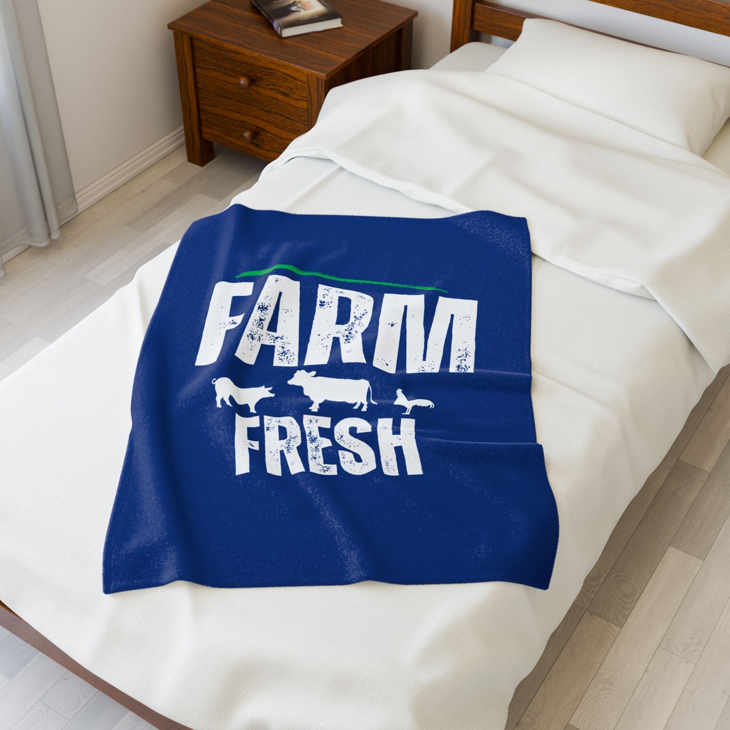 Velveteen Plush Blanket - Farm Fresh
