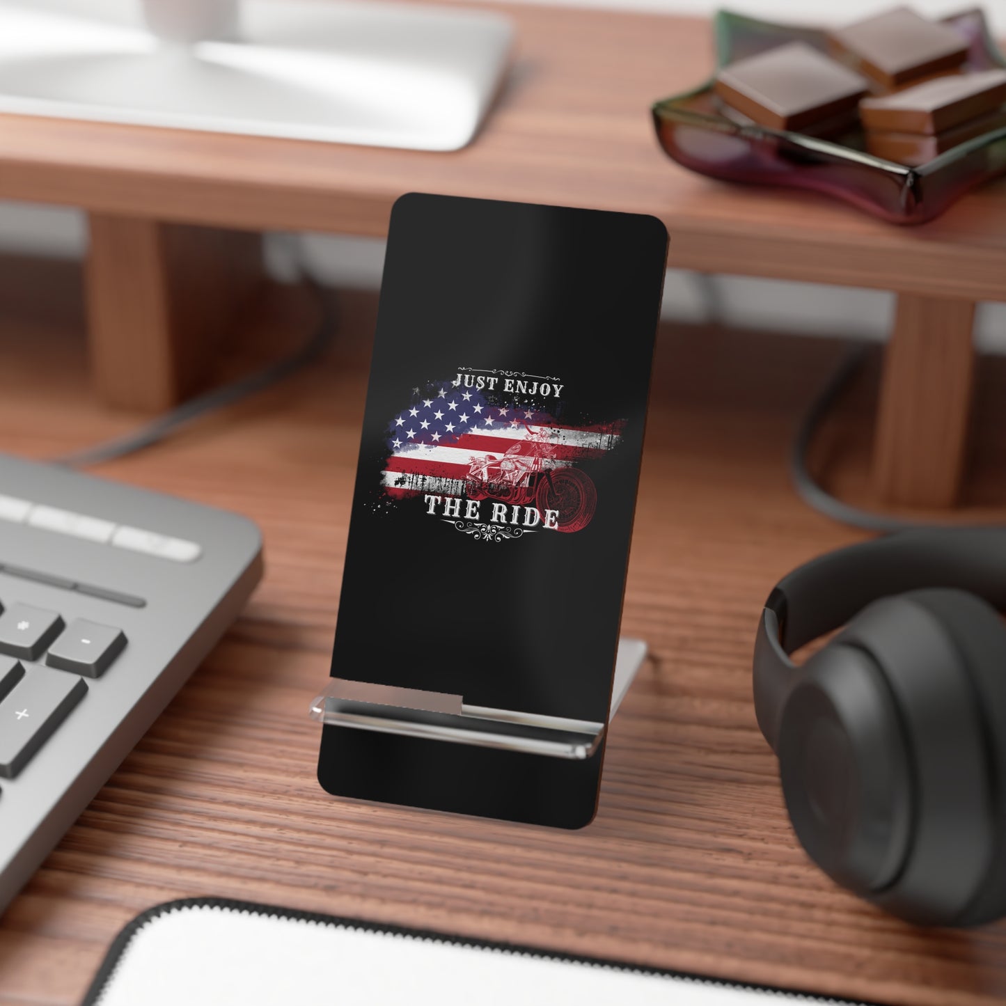 Just Enjoy the Ride, Cell Phone Stand for Desk or Nightstand