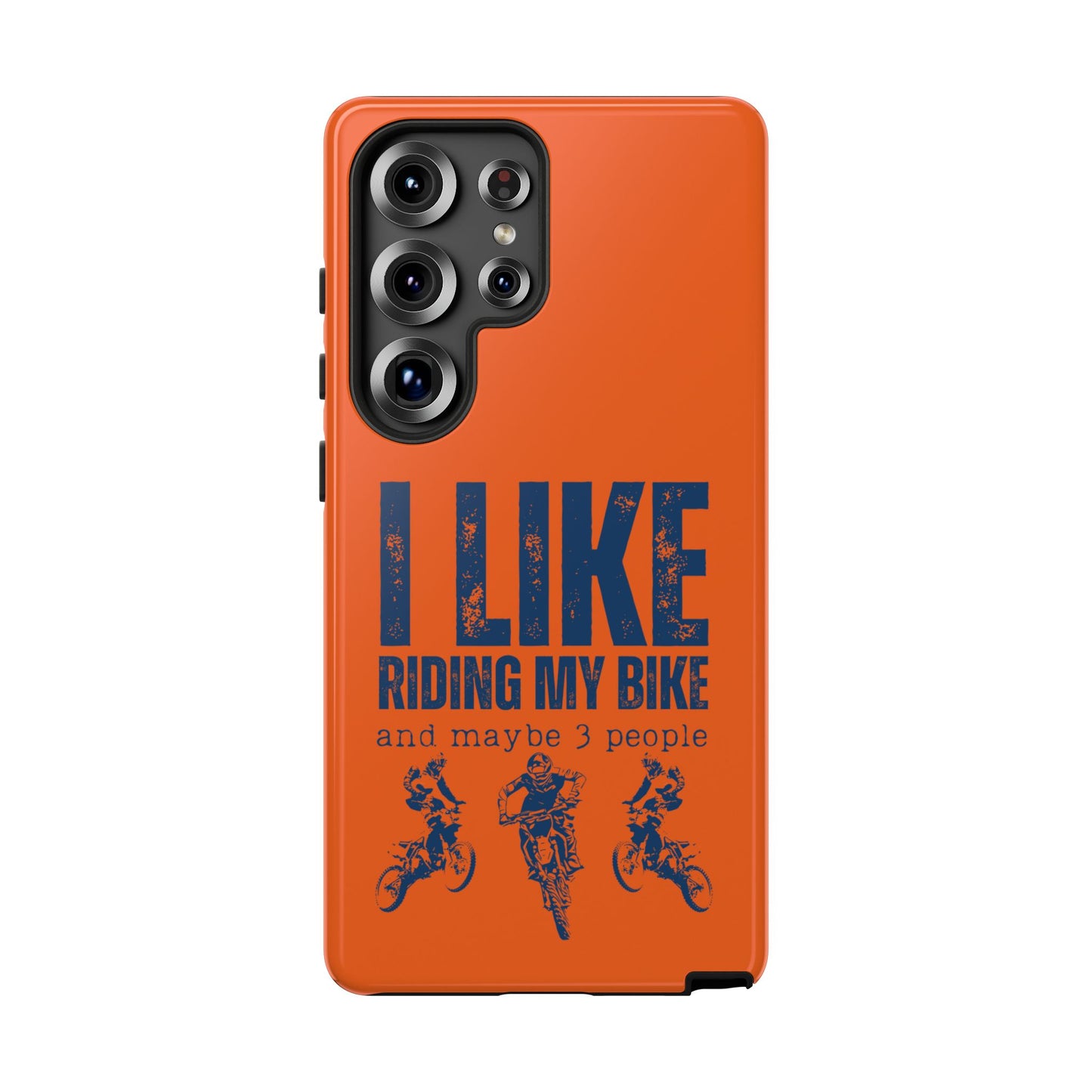Cell Phone Case | I Like Riding My Bike, Dirt Bike Version | For iPhone, Samsung Galaxy, and Google Pixel