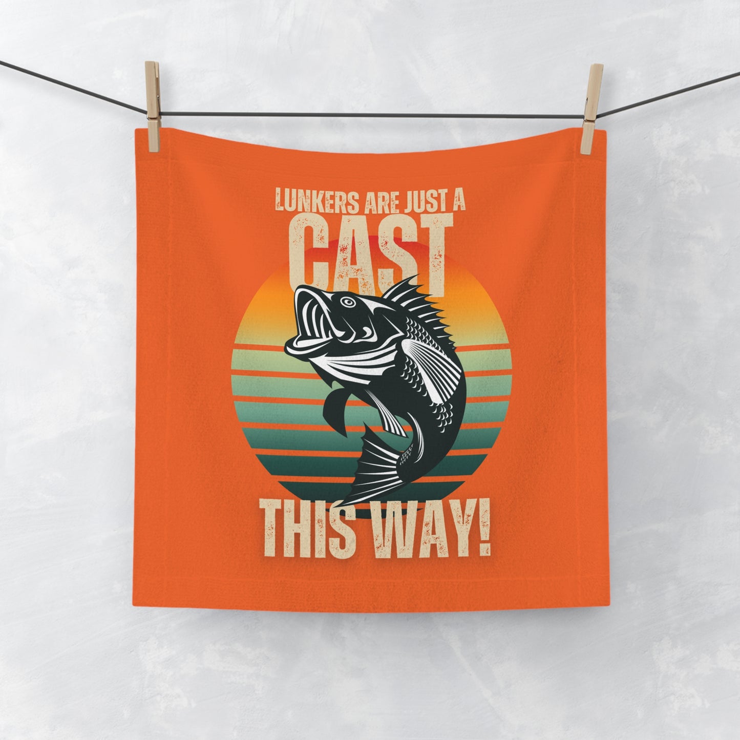 Face Towel - Lunkers are Just a Cast This Way