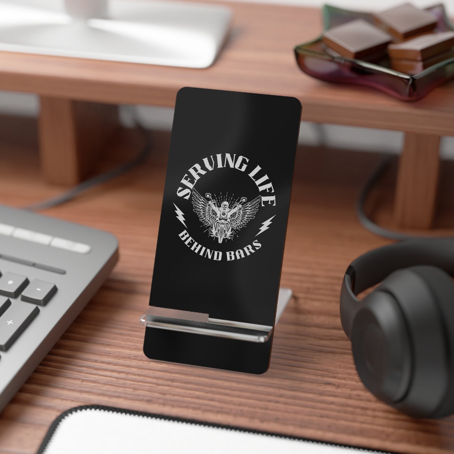 Serving Life Behind Bars, Cell Phone Stand for Desk or Nightstand