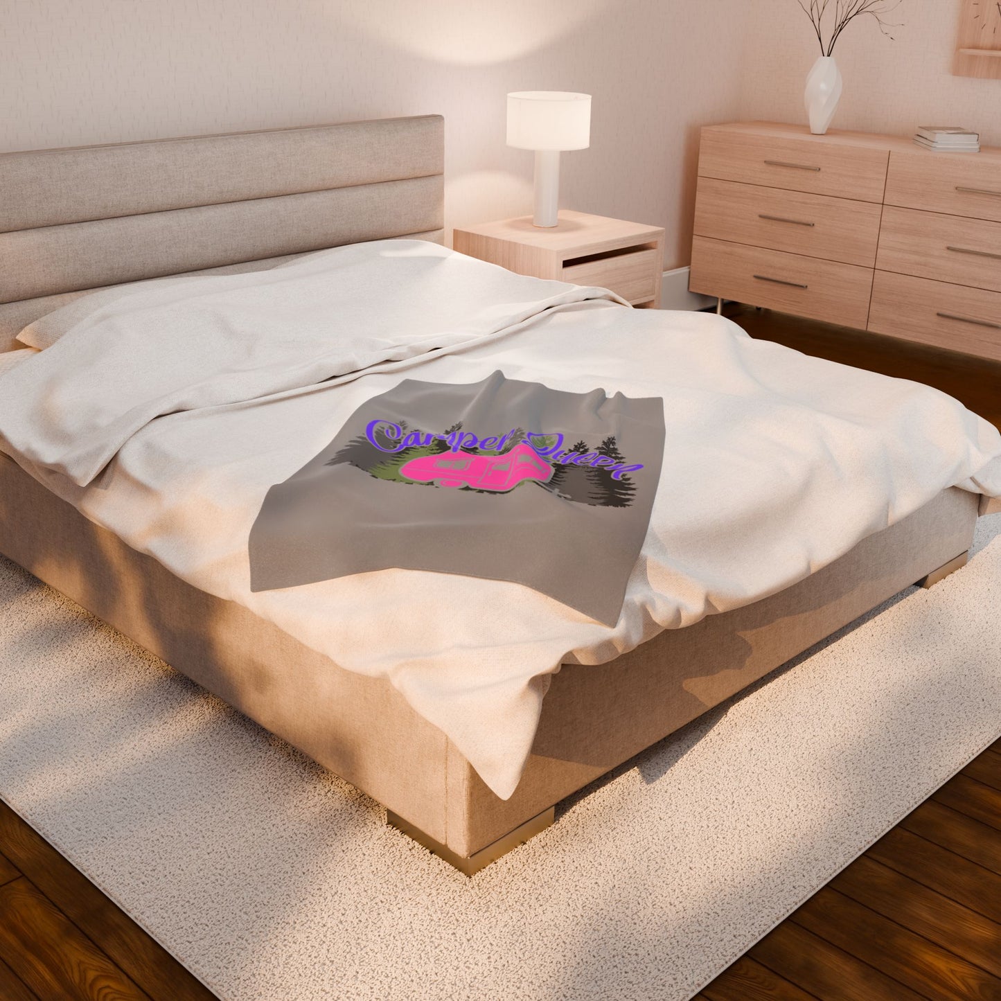 Velveteen Plush Blanket - Camper Queen