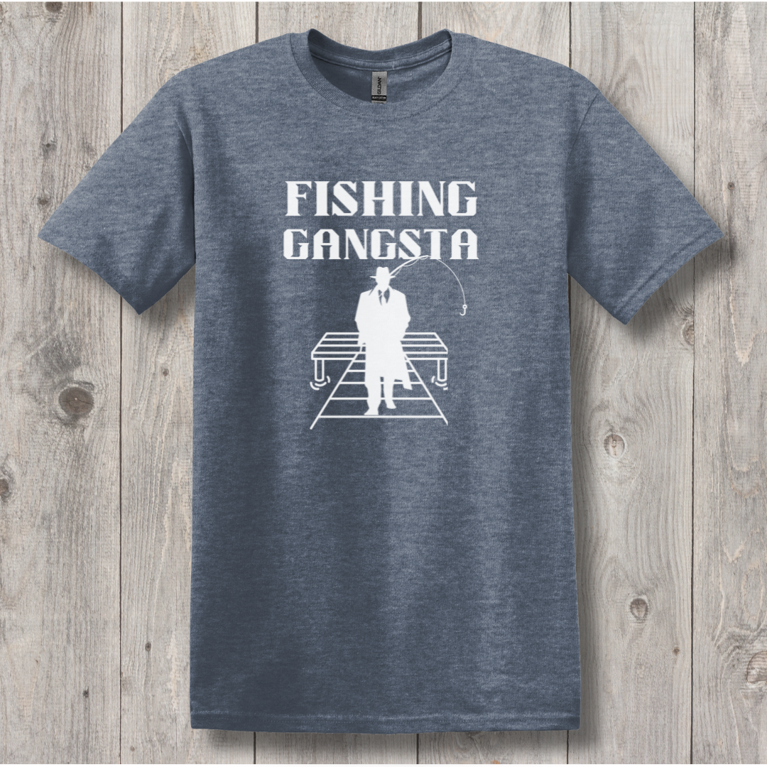 This is image of Fishing Gangsta T-Shirt version 6