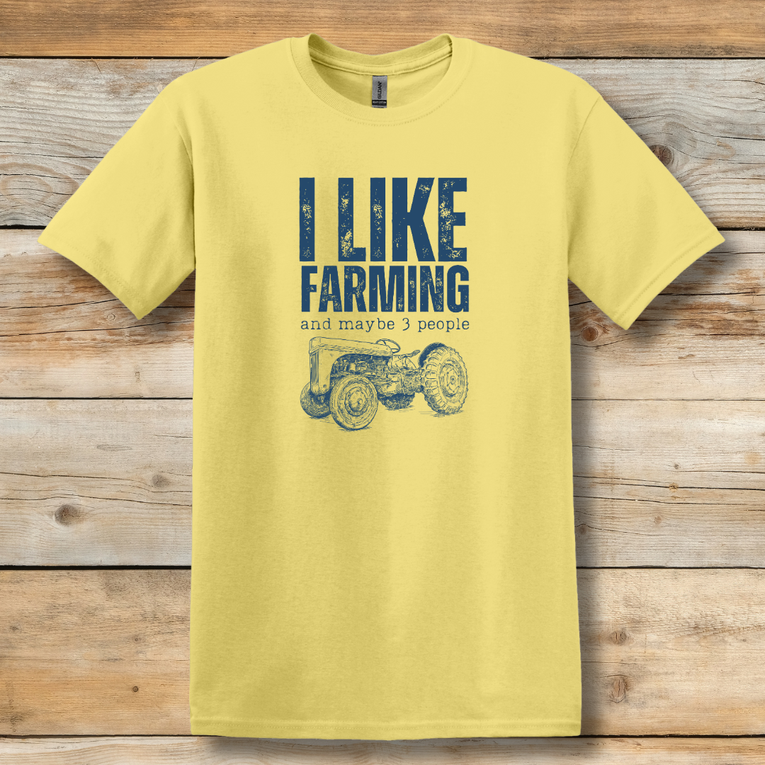 This is image of I Like Farming, Tractor Version, T-Shirt version 2