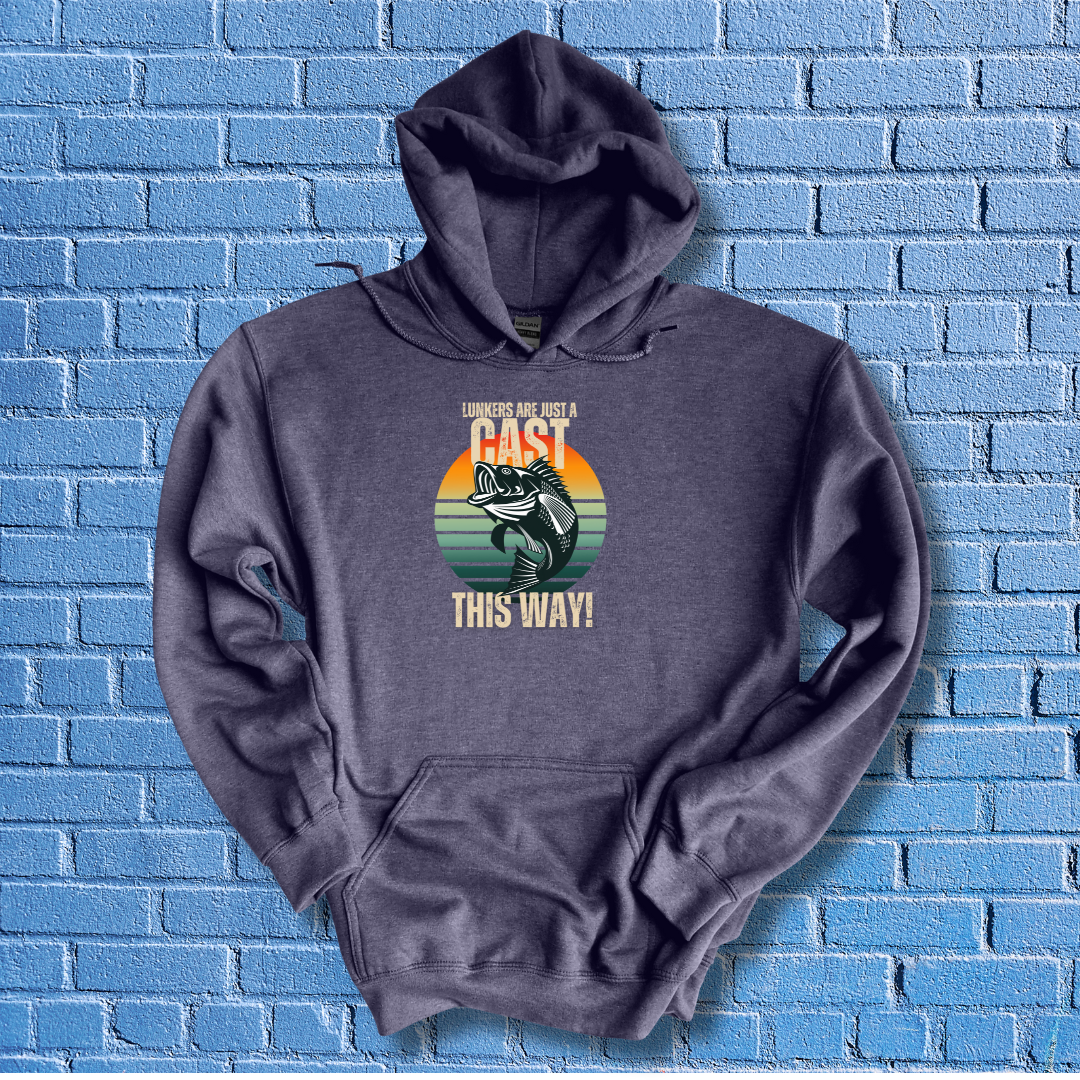 This is image of Lunkers are Just a Cast This Way Long-Sleeve Hoodie version 6
