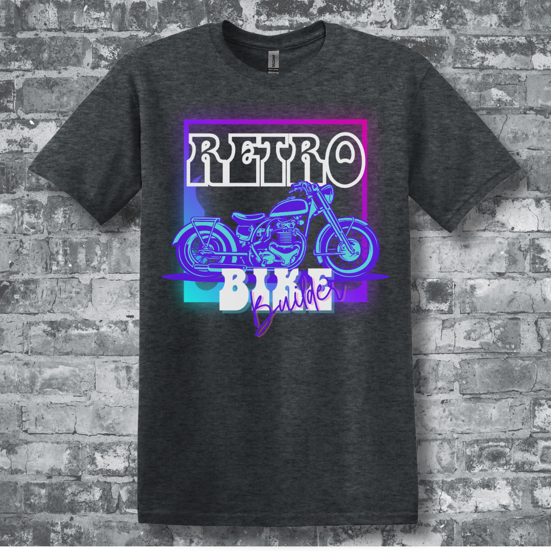 This is image of Retro Bike Builder T-Shirt version 6