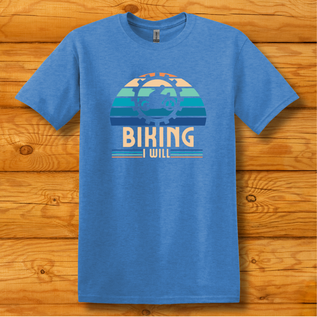 This is image of Biking I Will T-Shirt version 6